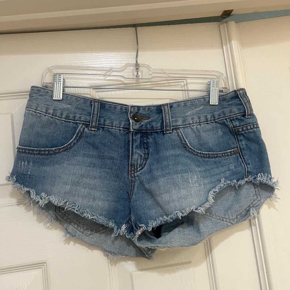 Billabong Blue Distressed Jean shorts size 28